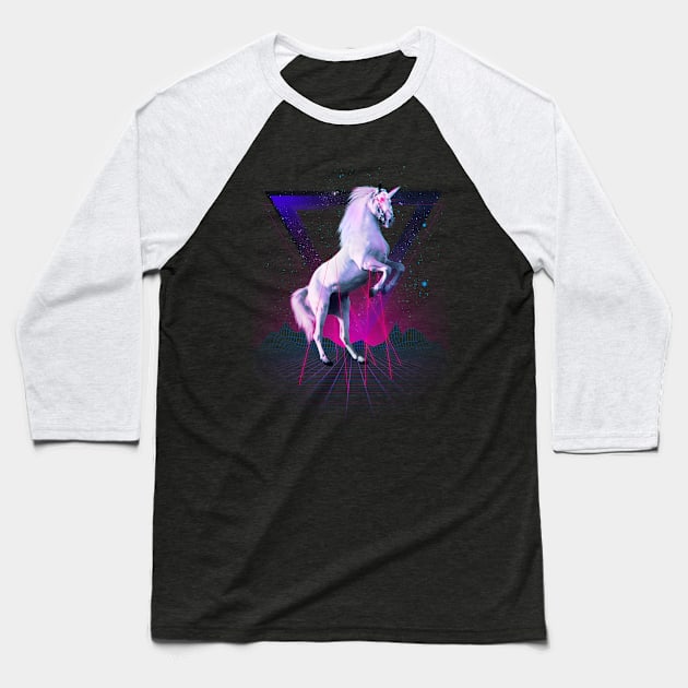 Last Laser Unicorn Baseball T-Shirt by astronaut